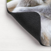 Tapis De Souris Singe roux à nez retroussé avec bébé (Coin)