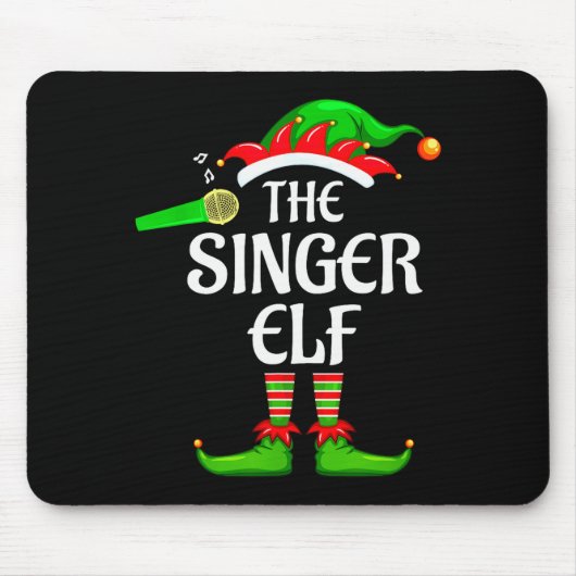 Tapis De Souris Singer Elf Matching Family Group Christmas Party P (Devant)