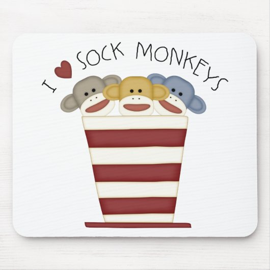 Tapis De Souris Singes de chaussette (Devant)