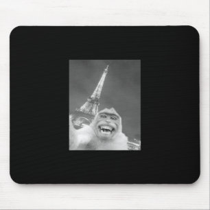Tapis De Souris Singes drôles selfie tour Eiffel à Paris hommes fe