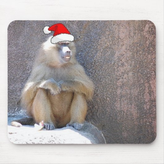 Tapis De Souris Singes et babouins de Noël (Devant)
