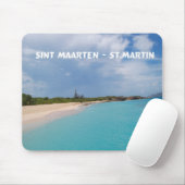 Tapis De Souris Sint Maarten - Scène de la plage St Martin (Avec souris)