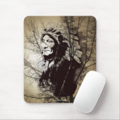 Tapis De Souris Sioux Chieftain Amérindien Cadeau Mousepad (Avec souris)