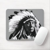 Tapis De Souris Sioux Historic Native American Chief (Avec souris)