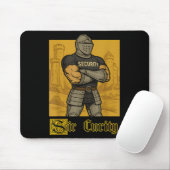 Tapis De Souris Sir Curity Funny Security Pun Knight Medieval Meme (Avec souris)