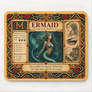 Tapis De Souris Siren, Art Bestiaire Médiéval
