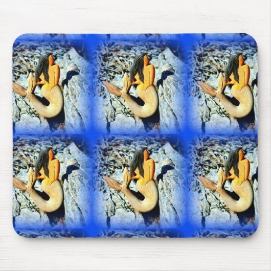 Tapis De Souris sirène à poil noir (Devant)