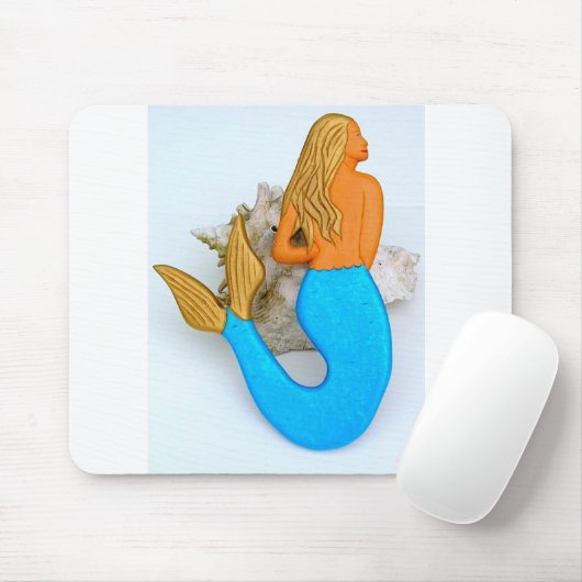 Tapis De Souris sirène à queue bleue (Avec souris)