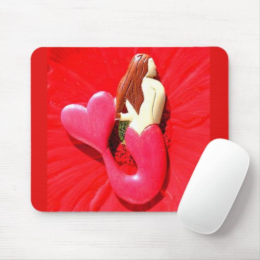 Tapis De Souris sirène à queue rouge (Avec souris)