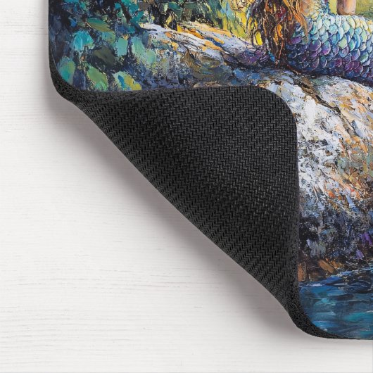 Tapis De Souris Sirène dans la peinture Grotto (Coin)