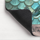 Tapis De Souris Sirène Sur Les Échelles De Queue De Sirène (Coin)