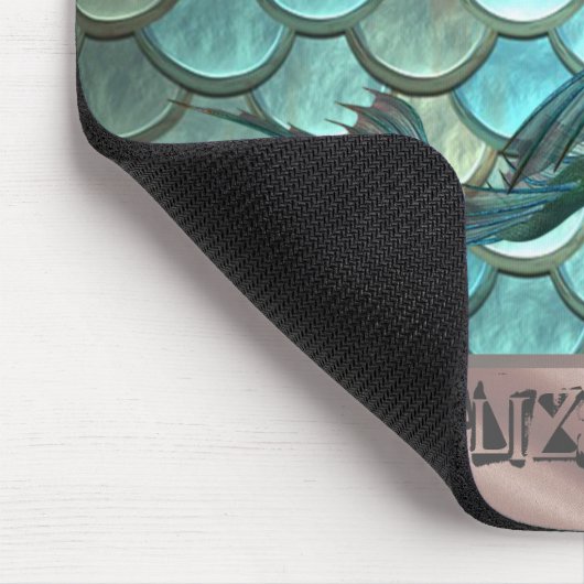 Tapis De Souris Sirène Sur Les Échelles De Queue De Sirène (Coin)