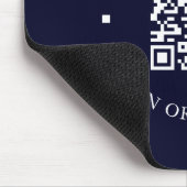Tapis De Souris Site de l'entreprise Lien QR Code Marine Blue Busi (Coin)