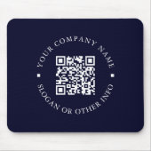 Tapis De Souris Site de l'entreprise Lien QR Code Marine Blue Busi (Devant)