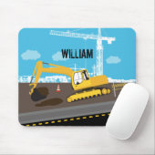 Tapis De Souris Site des camions de construction de camions d'exca (Avec souris)