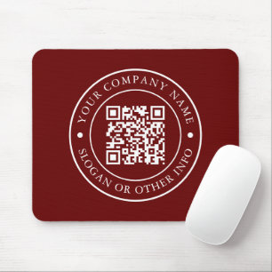 Tapis De Souris Site Web de l'entreprise Lien QR Code Rouge Promot