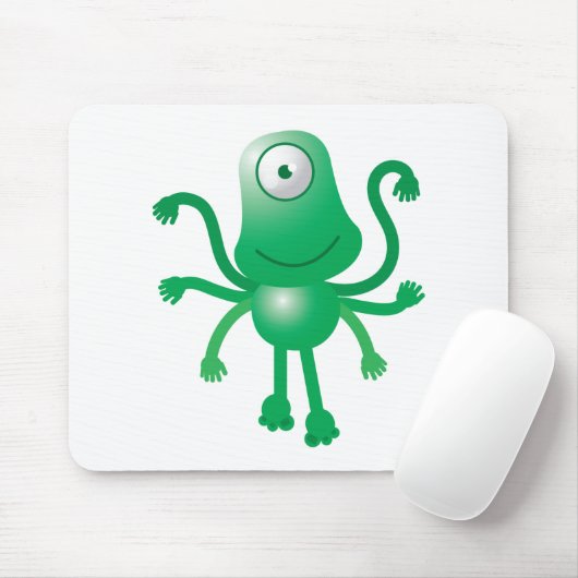 Tapis De Souris six aliens armés avec seulement un oeil (Avec souris)
