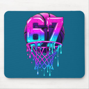 Tapis De Souris Six Basket-ball Mignon 67 Sept Drip