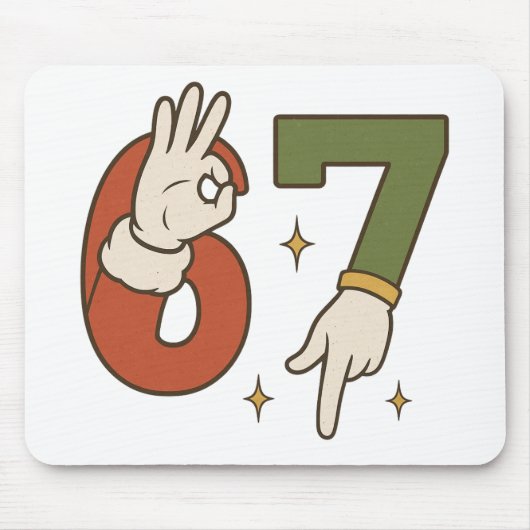 Tapis De Souris Six Seven 67 6 7 Santa Elf Christmas Meme (Devant)
