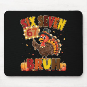 Tapis De Souris Six Seven 67 drôle de mème de Thanksgiving reconna
