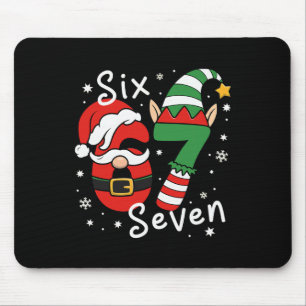 Tapis De Souris Six Seven 67 Mème 6 7 Elfe Santa Noël Pyjamas