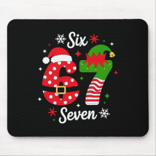 Tapis De Souris Six Seven 67 Mème 6 7 Santa Noël Pyjama Enfants