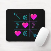 Tapis De Souris Six Seven 67 Meme 6 7 Valentines Day Heart Men Wom (Avec souris)