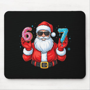Tapis De Souris Six Seven 67 Mème Santa 67 Crème Glacée Drip Noël