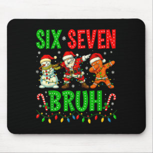 Tapis De Souris Six Seven 6 7 Mème Santa en dab Gingerbread Chris