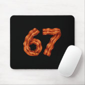 Tapis De Souris Six Seven Bacon Cool Meme 67 Funny Number  (Avec souris)