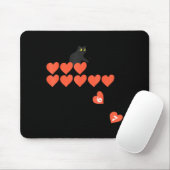 Tapis De Souris Six Seven Black Cat Knocking Off Hearts Funny 67 V (Avec souris)