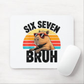 Tapis De Souris Six Seven Bruh 67 Meme Capybara (Avec souris)