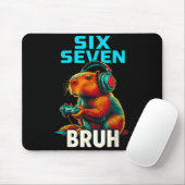 Tapis De Souris Six Seven Bruh 67 Meme Funny Capybara  (Avec souris)