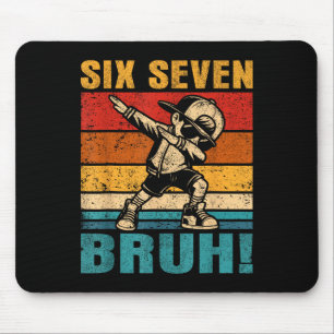 Tapis De Souris Six Seven Bruh Dabbing Boy Drôle 67 Meme Gen Alpha