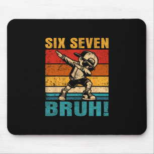 Tapis De Souris Six Seven Bruh Dabbing Boy Drôle 67 Mème Gen Alpha