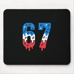 Tapis De Souris Six Seven Crème Glacée Drippy Sports 67 Mème Cool