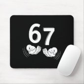 Tapis De Souris Six Seven Hands 6-7 Meme 67 Men Women  (Avec souris)