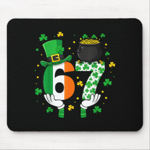 Tapis De Souris Six Seven Meme 67 Saint-Patrick Chemises Shamrocks