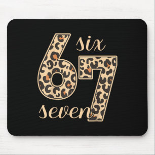 Tapis De Souris Six Seven Meme 6-7 Numéro Impression Léopard Gen Z