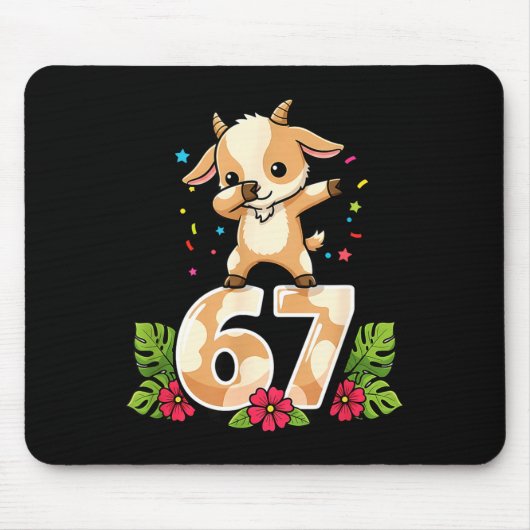 Tapis De Souris Six Seven Meme Dabbing Baby Goat 67 Funny Gen Z Ap (Devant)