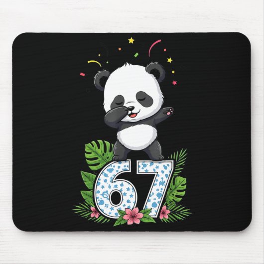 Tapis De Souris Six Seven Meme Dabbing Baby Panda 67 Funny Gen Z A (Devant)
