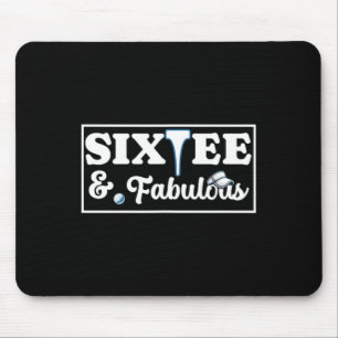 Tapis De Souris Six Tee Golf Anniversaire 60e Anniversaire Femmes