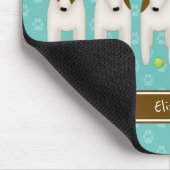 Tapis De Souris six terriers fantaisistes Jack Russell chiens (Coin)