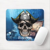 Tapis De Souris Skate Pirate Sea Pirate Skull Pad (Avec souris)