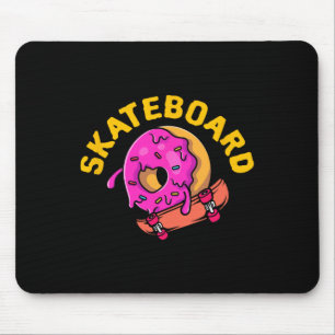 Tapis De Souris Skateboard Donut Skateur Longboard Freestyle Demi-