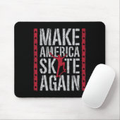 Tapis De Souris Skateboard Make America Skate Again Funny Skateboa (Avec souris)