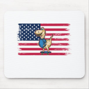 Tapis De Souris Skateboard Skater Skater Board Drapeau américain
