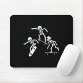 Tapis De Souris Skateboard Skeletons Halloween Sketons Garçons Enf (Avec souris)