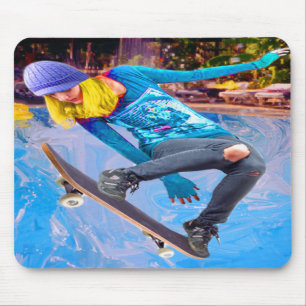 Tapis De Souris Skateboard sur l'eau