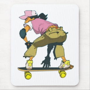 Tapis De Souris Skater Girl In Motion - mousepad